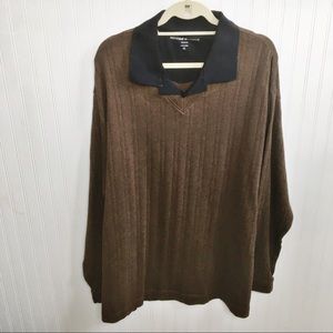Dockers Blue & Brown Layered Look Sweater Men’s XL